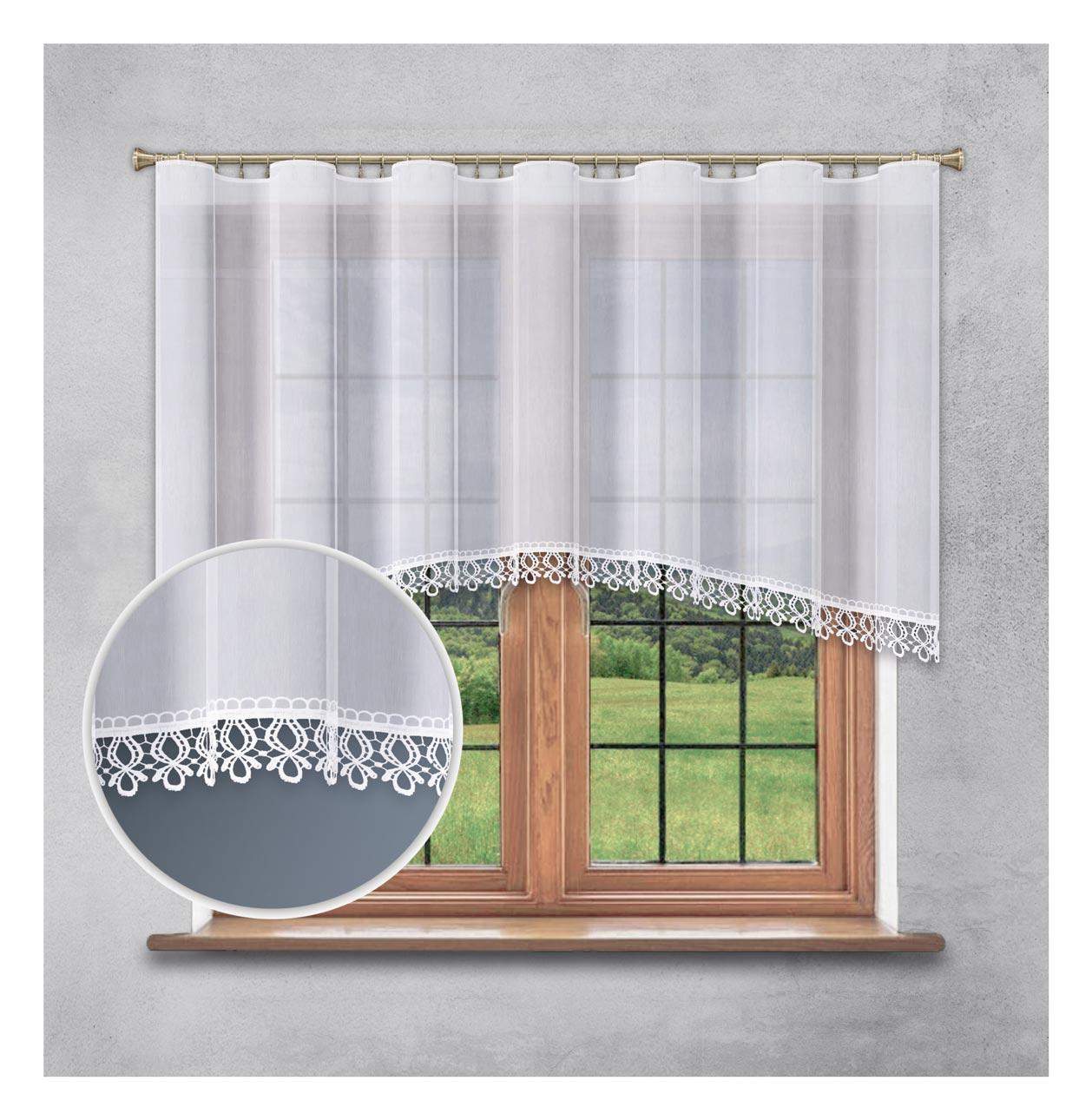 Firana gotowa z gipiurą (5 cm) – Łuk 120x300 cm G37