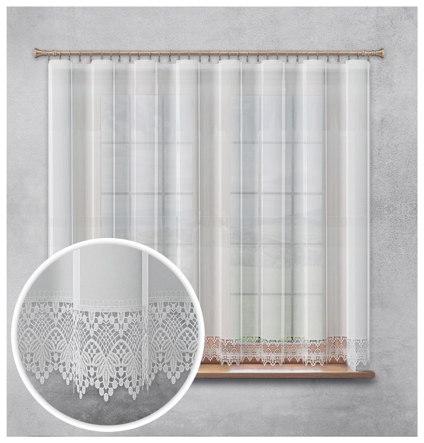 Firana woalowa z gipiurą (10 cm) – 160x300 cm G44